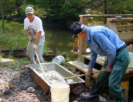 Conservancy volunteers working on the Piersol Memorial Trail Bridge